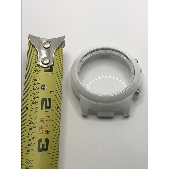 Michael Kors Watch Parts Case Only White Ceramic W/Crystal 40mm GY383 - Picture 1 of 9
